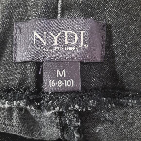 NYDJ Womens Trinity Pull-On Slim Bootcut Black Jeans Size M - Picture 3 of 6